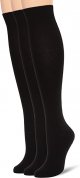 Women's Flat Knit Knee High Socks - Size 4-10 (3 Pairs)